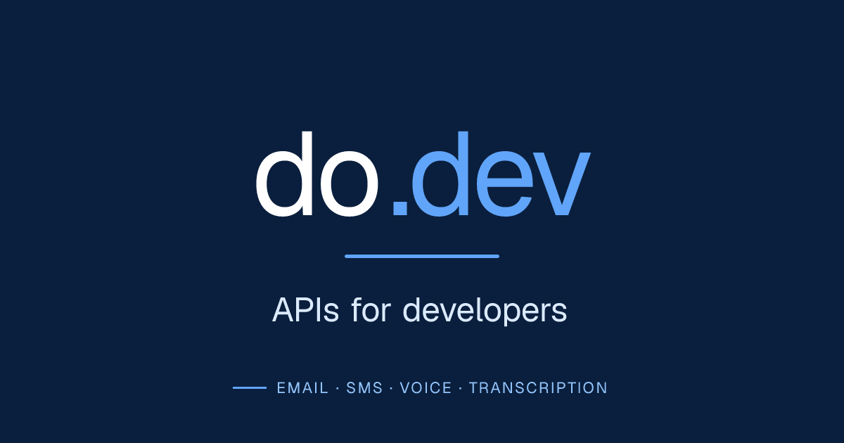 do.dev - APIs for Developers